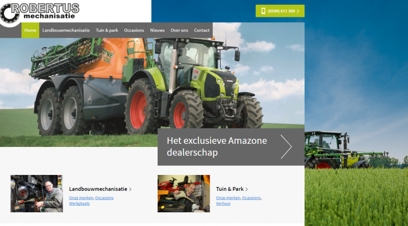 Nieuwe website Robertus Mechanisatie
